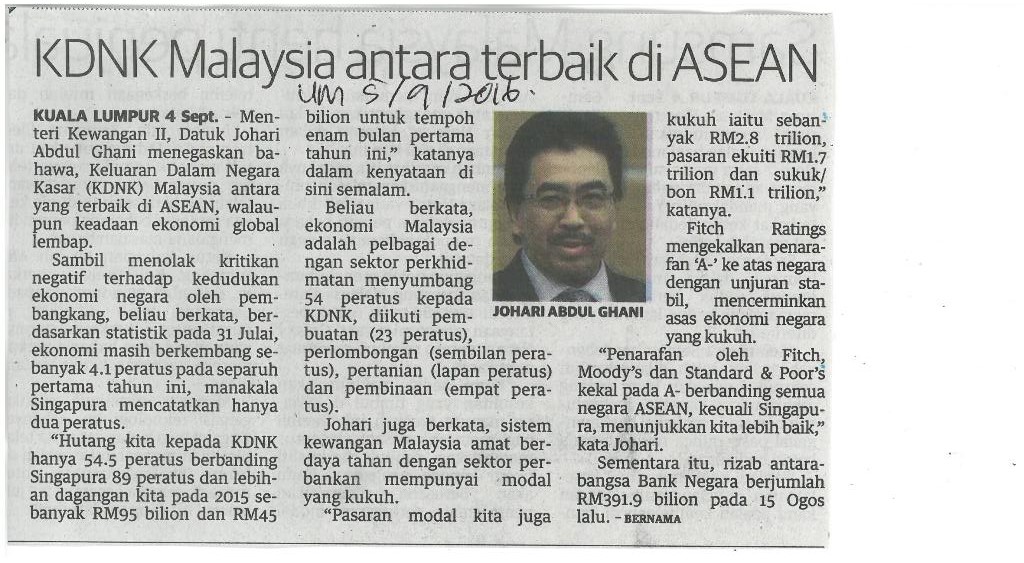 KDNK Malaysia antara terbaik di ASEAN