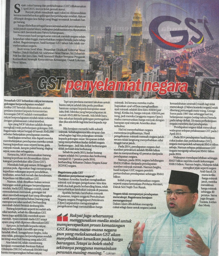 GST penyelamat negara