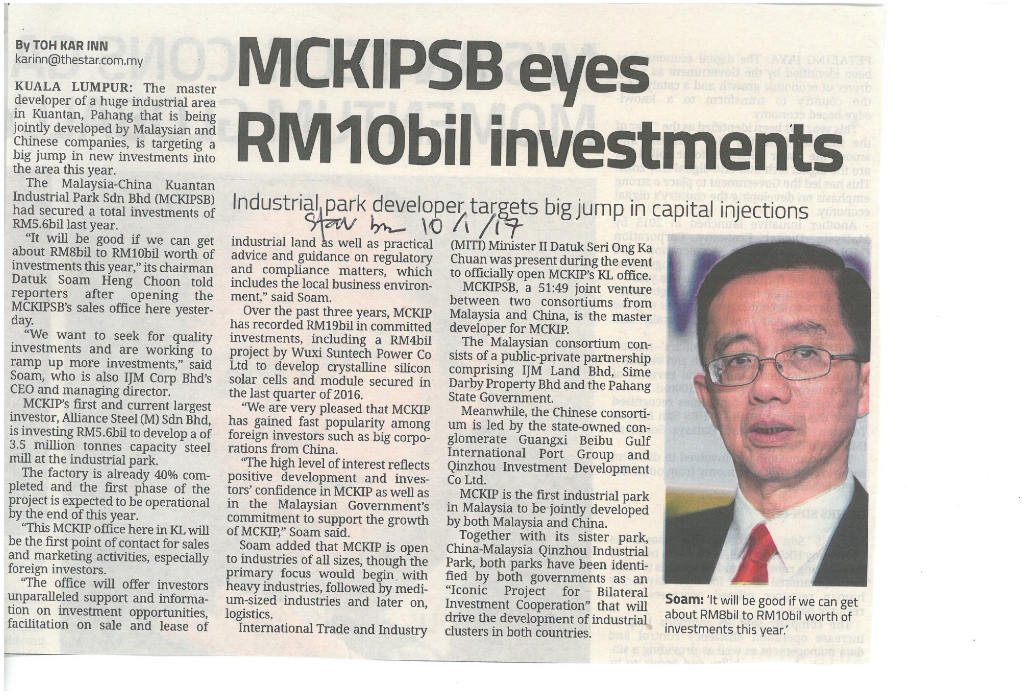 MCKIPSB eyes RM10bil investments