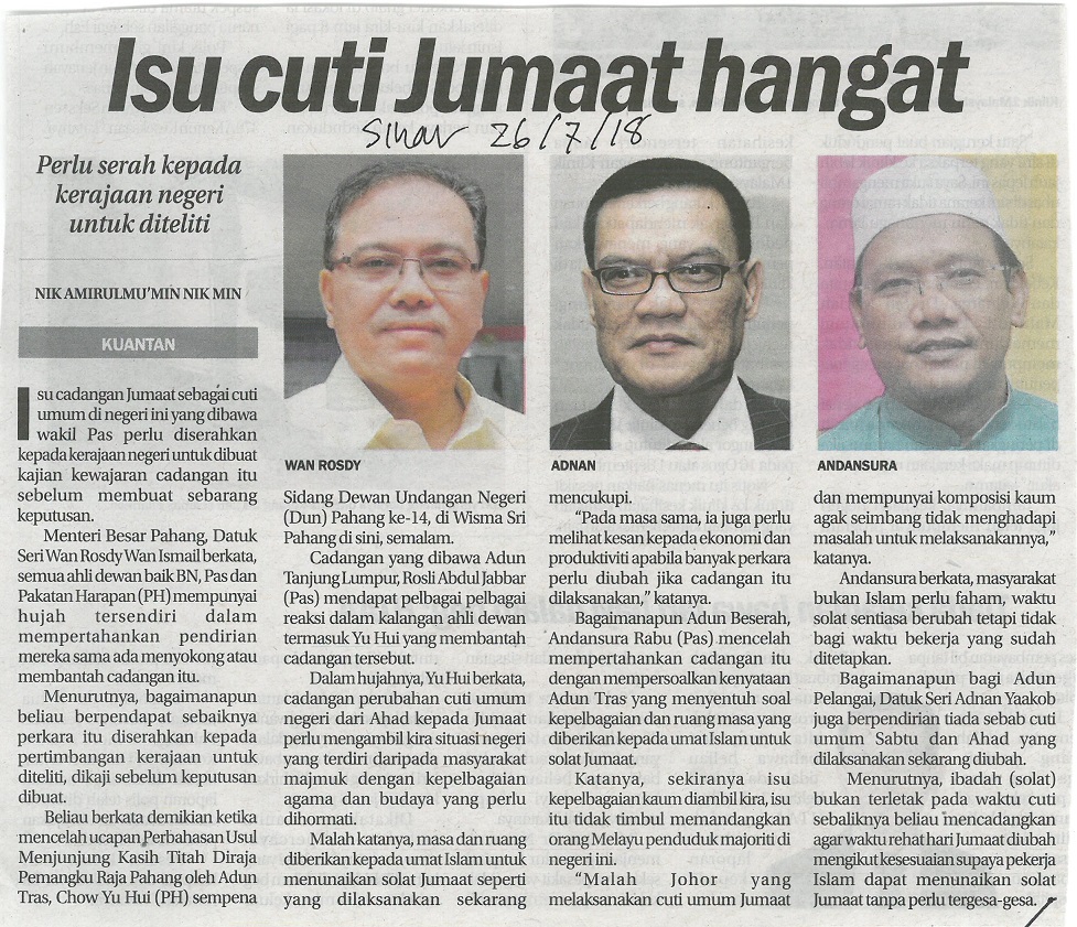 isu cuti jumaat hangat