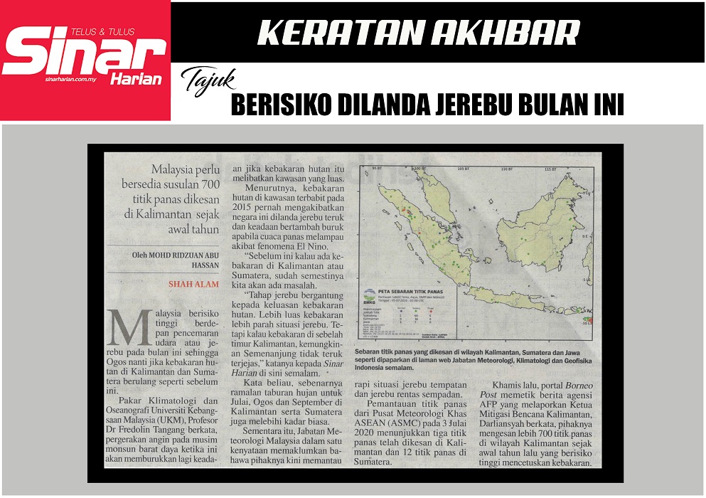 berisiko dilanda jerebu bulan ini