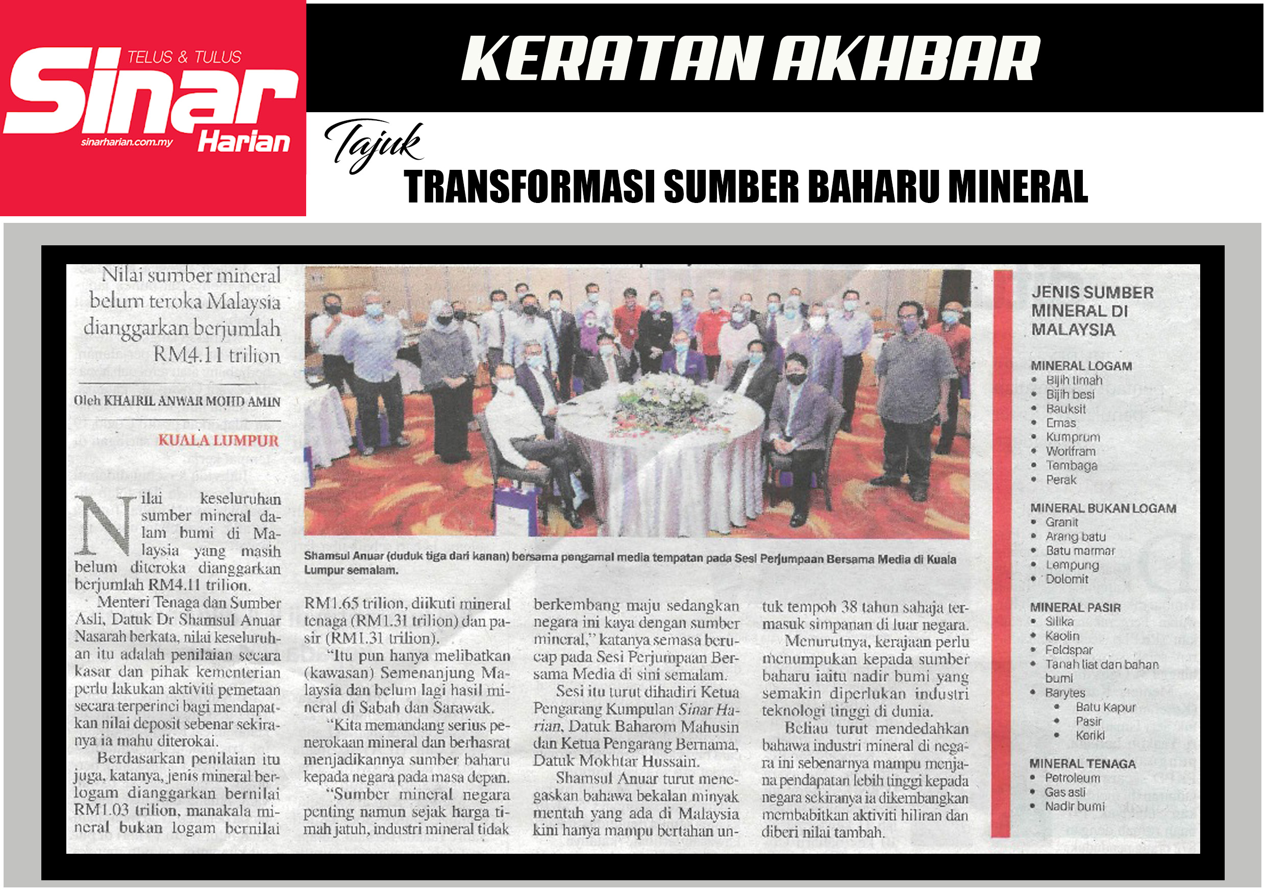 transformasi sumber baharu mineral