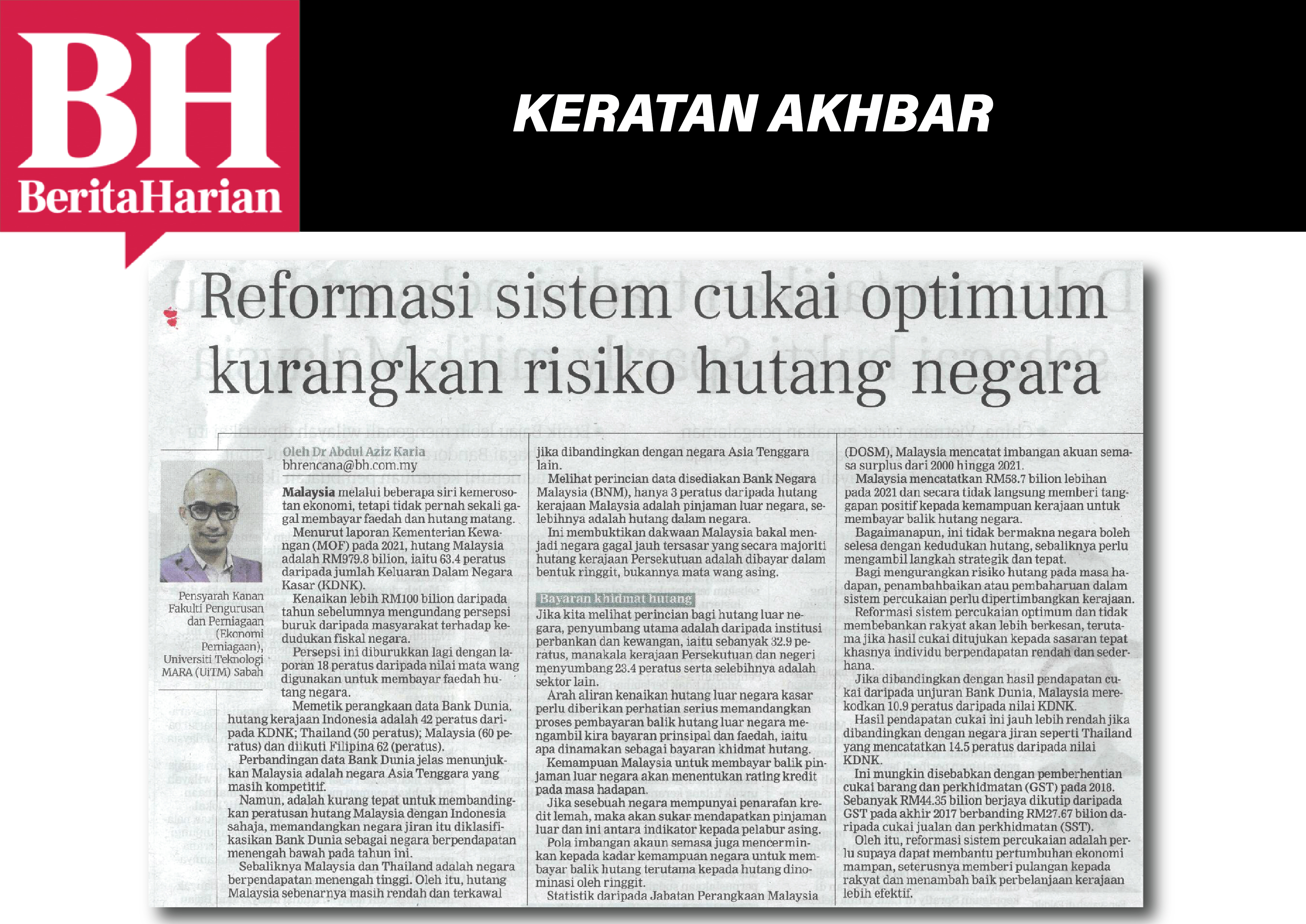 reformasi sistem cukai optimum kurangkan risiko hutang negara