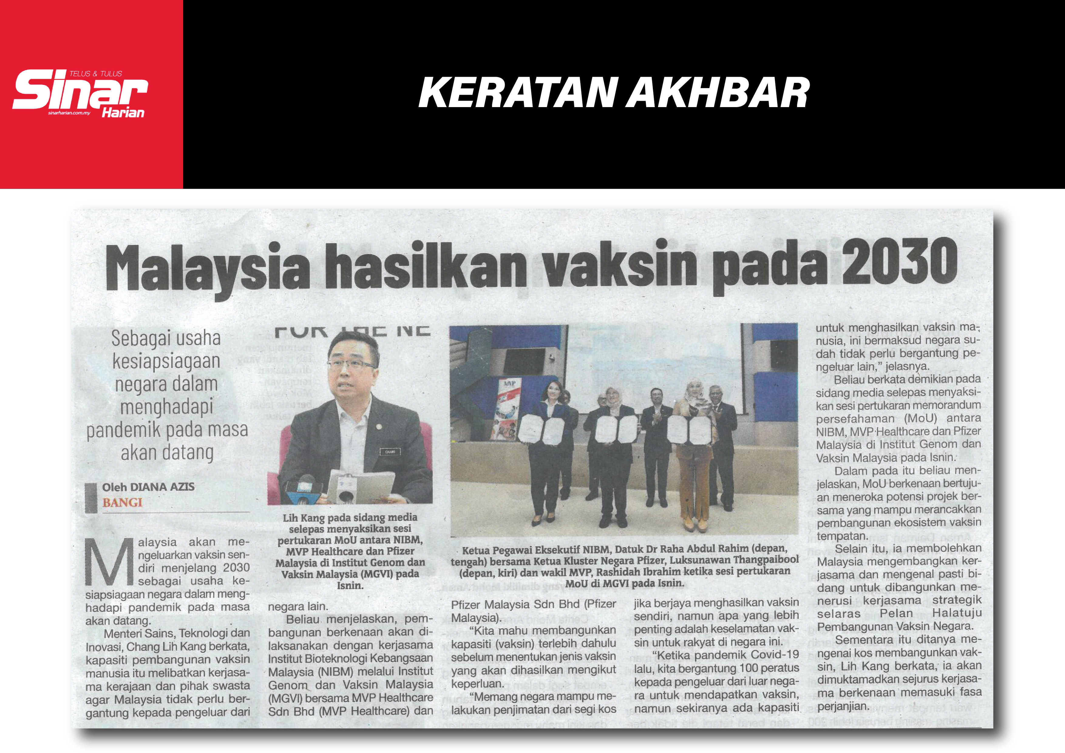 malaysia hasilkan vaksin pada 2030